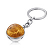 Planetary glossy crystal solar-powered, pendant, keychain