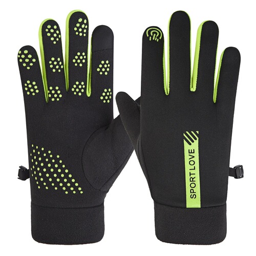 Sports velvet warm gloves for men and women in autumn and winter touch screen skiing, cycling and driving outdoor gloves