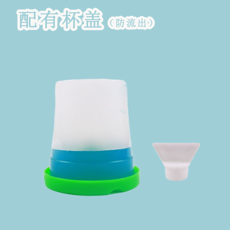 外贸跨境洗笔杯四色多用调色筒塑料儿童颜料绘画工具防漏带盖放笔