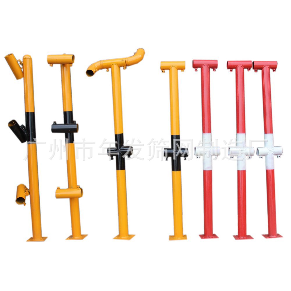 广州厂建筑施工楼层楼梯间临时安全栏杆 钢管护栏配件 干字柱弯头