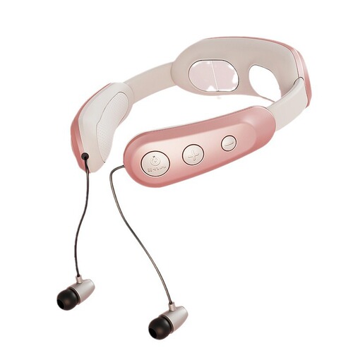 New cervical spine massager Bluetooth headset rechargeable smart pulse hot compress physiotherapy far infrared shoulder and neck massager