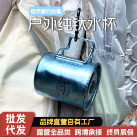 喜马拉雅户外露营钛杯纯钛餐具水杯咖啡杯带盖大容量折叠钛茶杯
