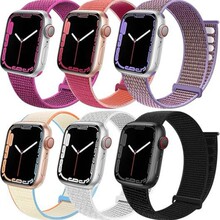 适用苹果watch11手表带iwatch表带s10/9/8魔术贴尼龙回环苹果表带