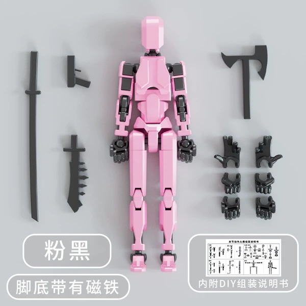 [Magnetic model] Pink black (with 4 weapons+3 hand type)