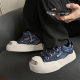 Canvas Women's Shoes Spring All-match Casual Big Head Ugly Cute Board Shoes Niche Original Platform Sports Blue Cloth Shoes Trendy Shoes