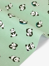 数码印花40S全工艺印花布料熊猫日韩风格服装睡衣面料2022新品