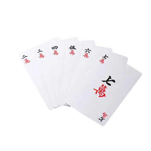 Mahjong cards paper cards home portable travel thick paper 144 pieces wide version mahjong playing cards dice wholesale