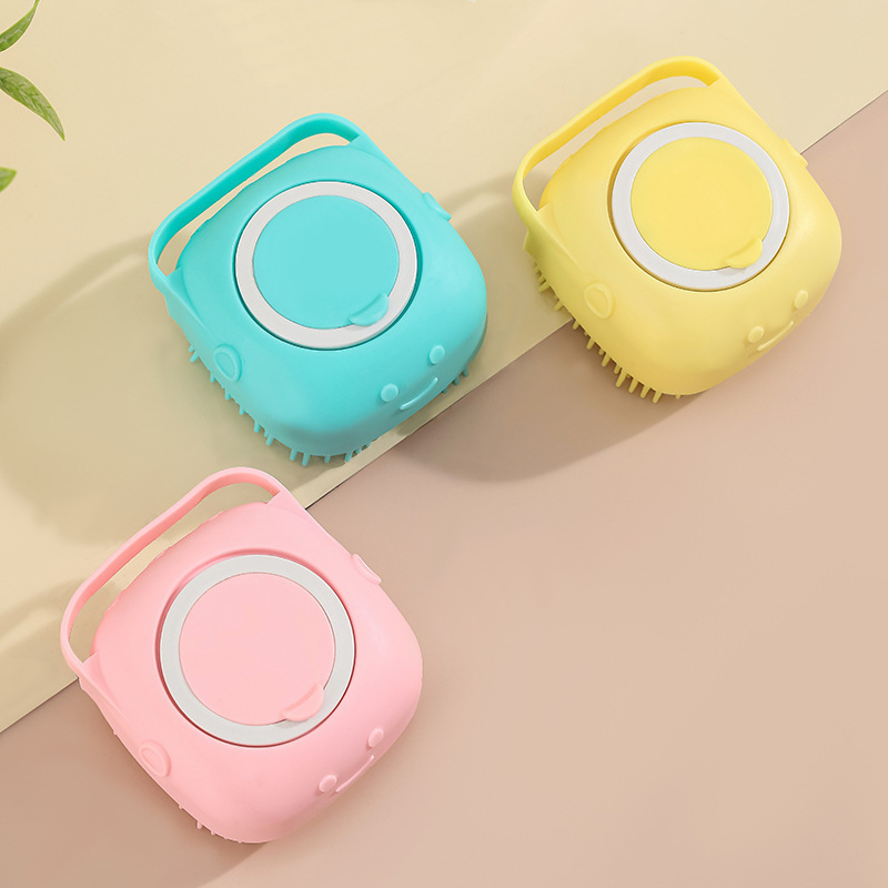 シリコンペットブラシ、子供用ベビーシャンプーコーム、液体追加可能、犬猫用バスブラシ、バスマッサージクリーニングブラシ|undefined