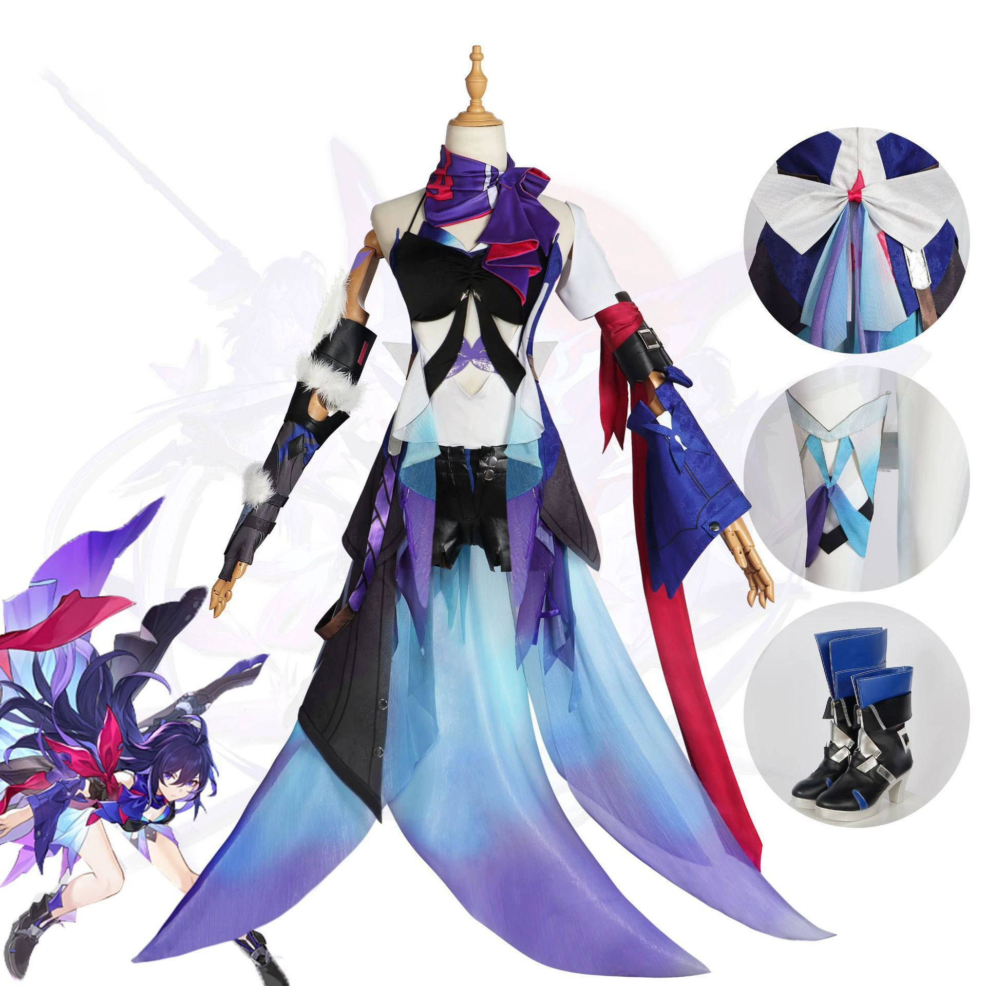 Косплей-костюм Beishui Trading Collapse Star Dome Railway Cos Costume Xier Earth Fire Member Cute Girl Game Cosplay Costume