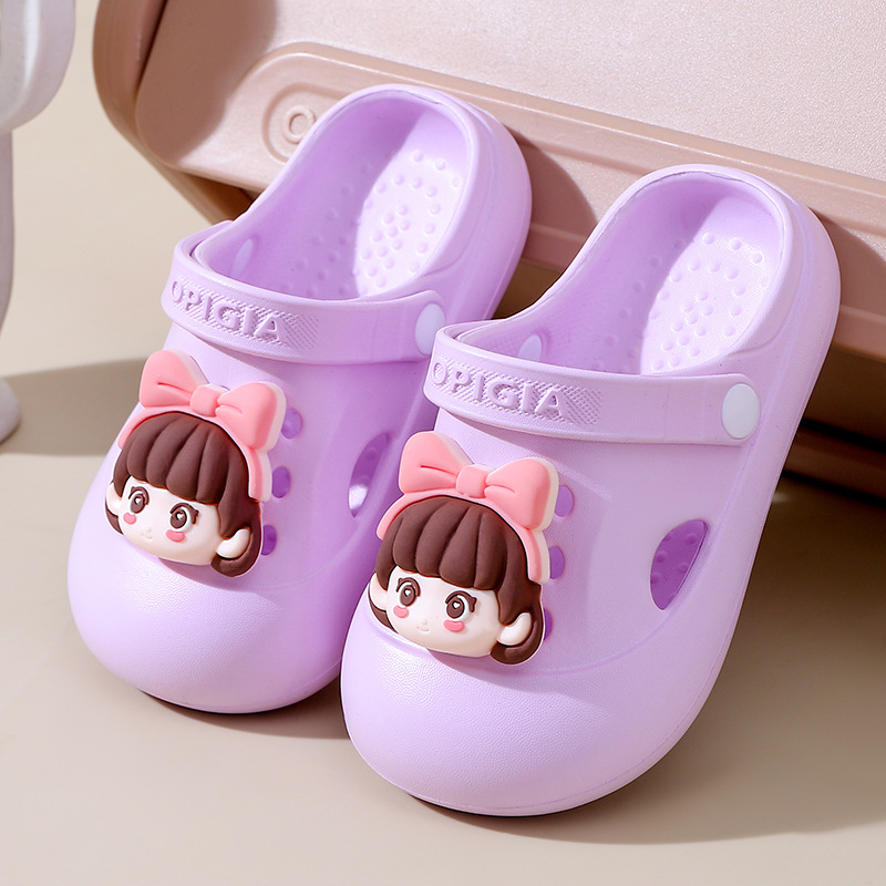 Bow Girl-Purple [업그레이드된 EVA 가볍고 편안하며 미끄럼 방지]