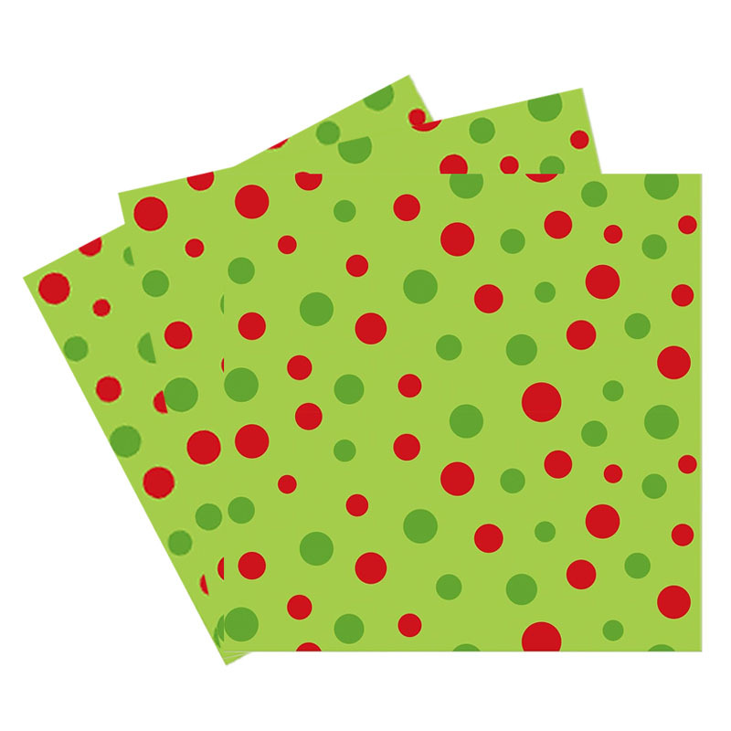 厂家直销派对印花纸巾餐巾纸聚会彩色纸圆点批发餐厅可以加印LOGO