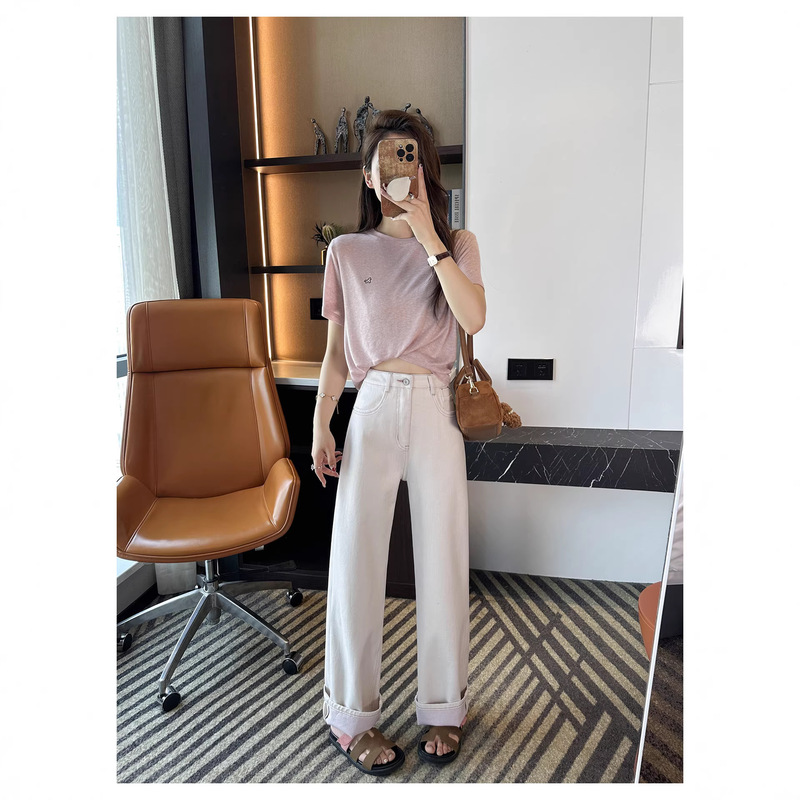 New King of Pants! Lyocell Stretch Narrow Wide-Leg Jeans 2026 New Women's Spring High-Waisted Loose Long Pants New King of Pants! Lyocell Stretch Narrow Wide-Leg Jeans 2026 New Women's Spring High-Waisted Loose Long Pants