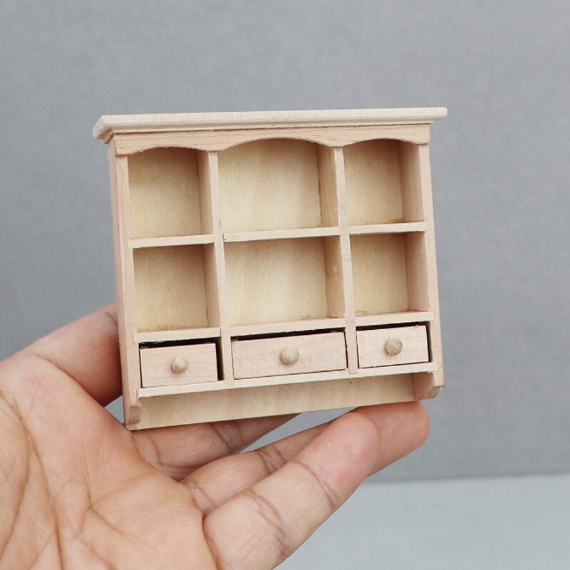 1:12 ドールハウスミニ家具ミニチュアシーンモデル木質素キャビネット壁掛けキャビネット|undefined
