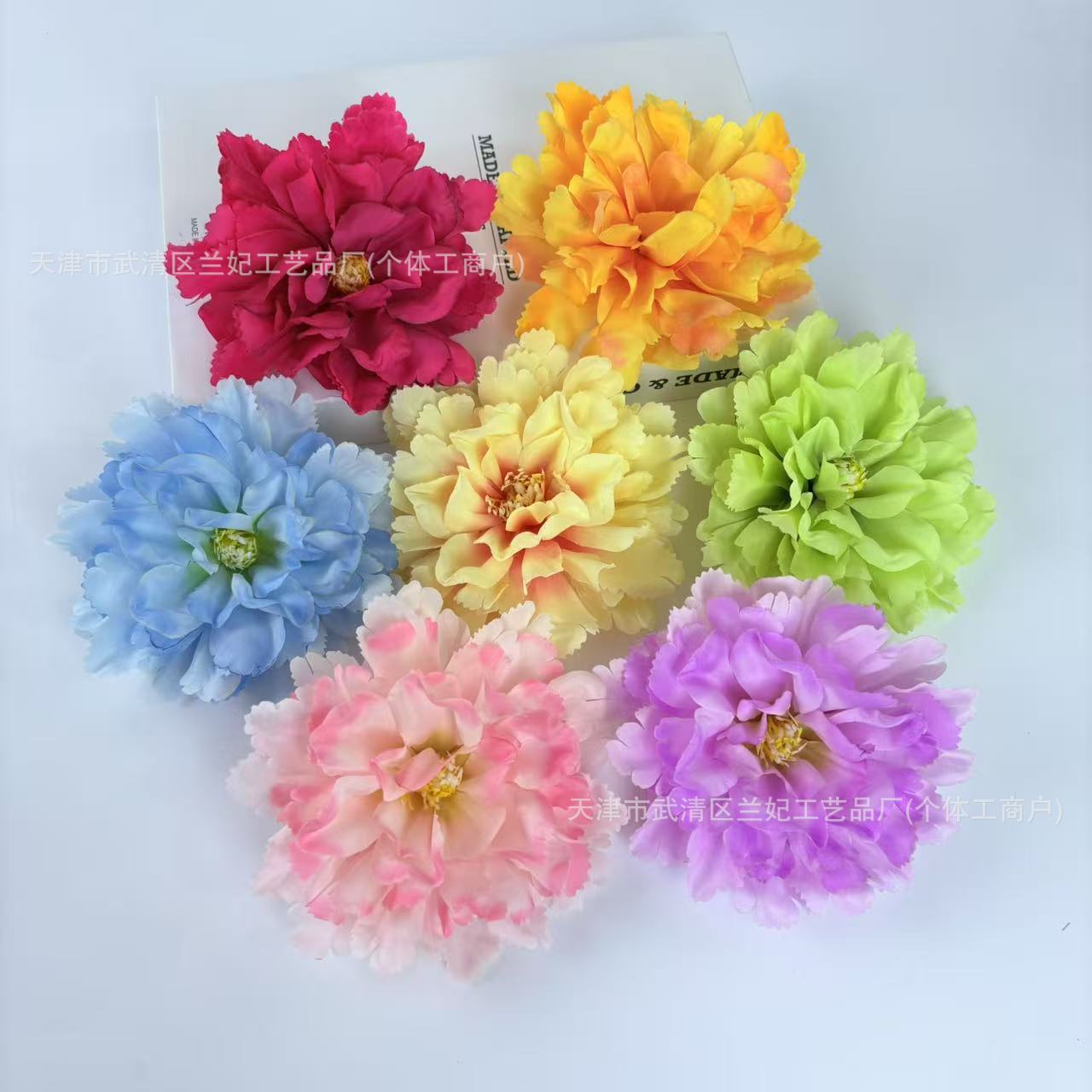 Flor artificial hibisco peonía cabeza de flor DIY mediados de otoño accesorios de linterna sala de bodas arreglos florales en la pared accesorios Hanfu flores falsas