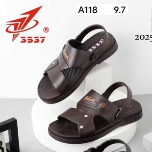 No postage 2024 new 3537 men's sandals non-slip thick bottom men's beach Wuchuan wholesale