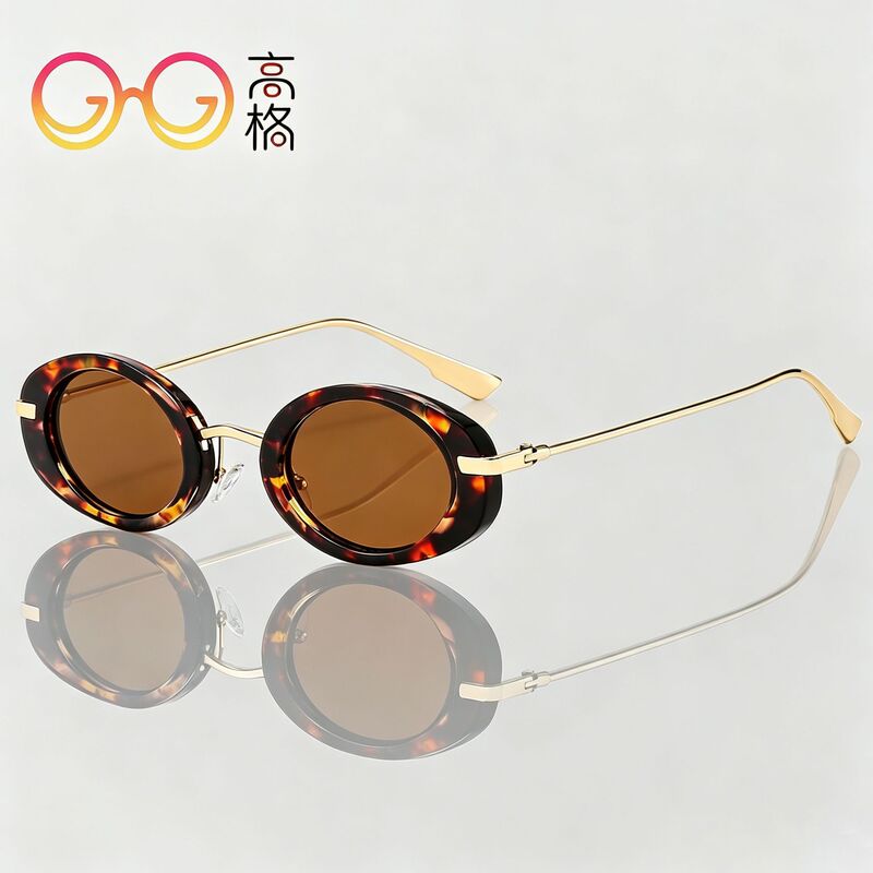 Cross-Border Small Frame Oval Retro Sunglasses European and American Ins Style Metal Frame Personalized Runway Sunglasses Trendy 89261 Cross-Border Small Frame Oval Retro Sunglasses European and American Ins Style Metal Frame Personalized Runway Sunglasses Trendy 89261