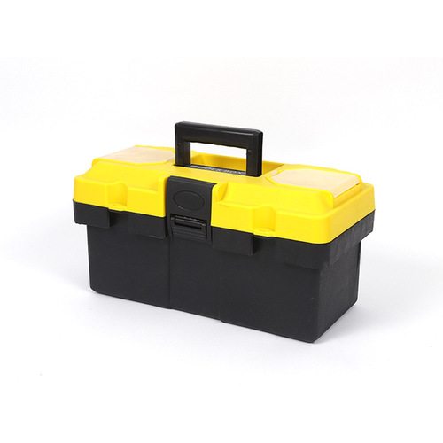 Thickened portable tool box wholesale 14-inch 17-inch 19-inch hardware tool storage household double-layer plastic tool box
