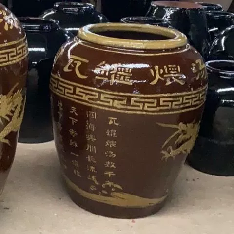 Большой народный глиняный суповый горшок из Цзянси, крупный глиняный горшок для коммерческого использования, печной горшок для супа