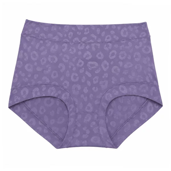 New Leopard Print Embossed Triangle Briefs, Large Size, Comfortable Milk Silk High-Elastic Women's Underwear