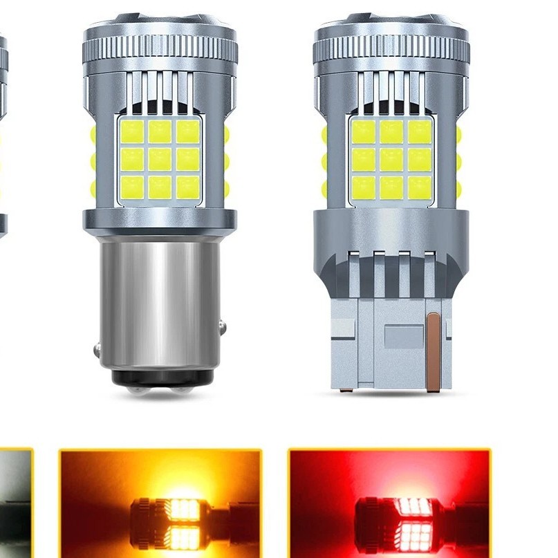 Auto LED decodificado luz de dirección estroboscópica 1156 1157 3030 36SMD bombilla de freno 3157 7440