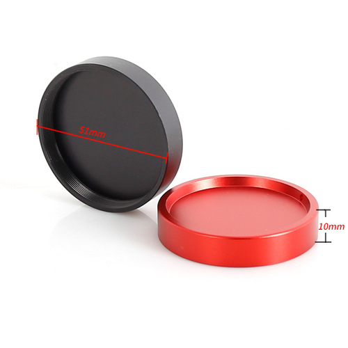Xingyuan M48X0.75 thread metal dust cover with lanyard astronomical telescope accessories black red