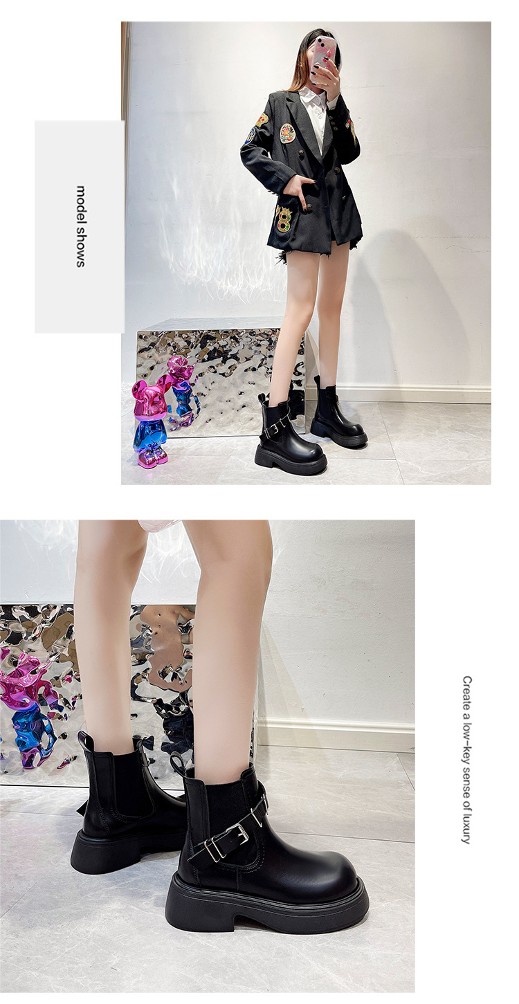 Fashionable Women's Ankle Boots British Style Retro Martin Boots_voghion.com