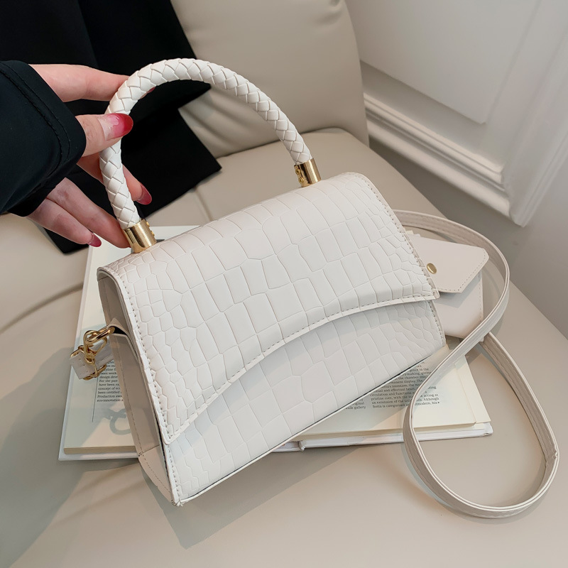 洋氣簡約氣質手提包2024春季新款百搭ins單肩斜挎包氣質小方包女