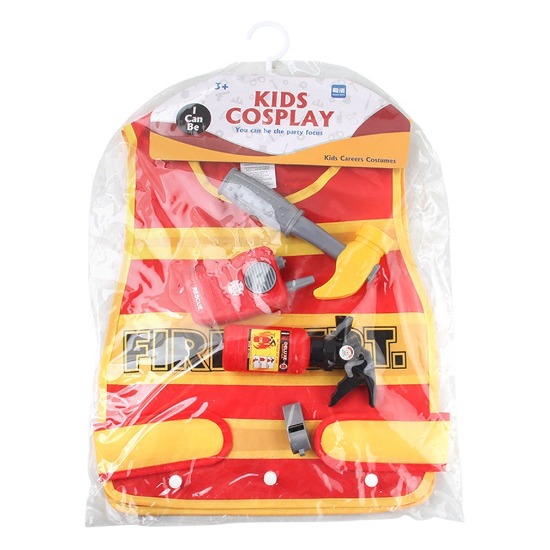Disfraz de lucha contra incendios para niños jugar a la casa juguete Cosplay traje de actuación de disfraces de rol profesional