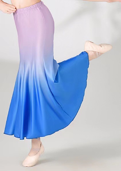 子供用ダイダンス衣装、女の子用フィッシュテールスカート、ヒップカバーハーフスカート、孔雀舞衣装、練習用スカート|undefined