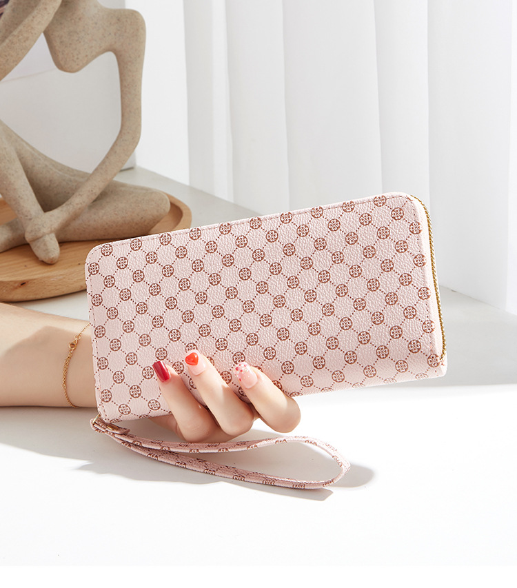 Neuer langer Reißverschluss für Damen, modische Vintage-Geldbörse mit mehreren Kartenfächern und Handytasche_voghion.com