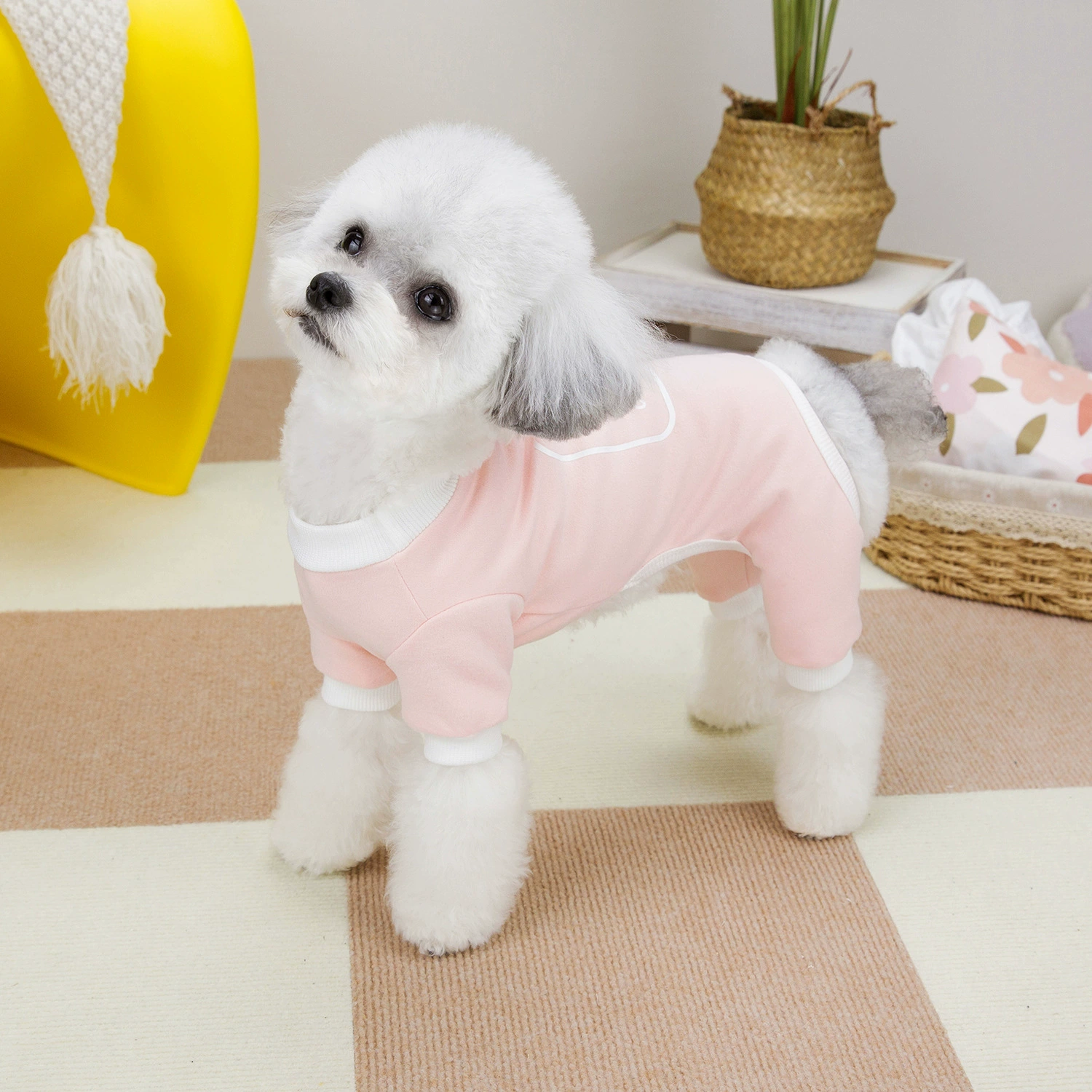 24 домашних животных Домашняя одежда для собак Домашняя одежда для собак Весна Летняя собака дышащая тонкая милая четвероногая домашняя одежда для кошек