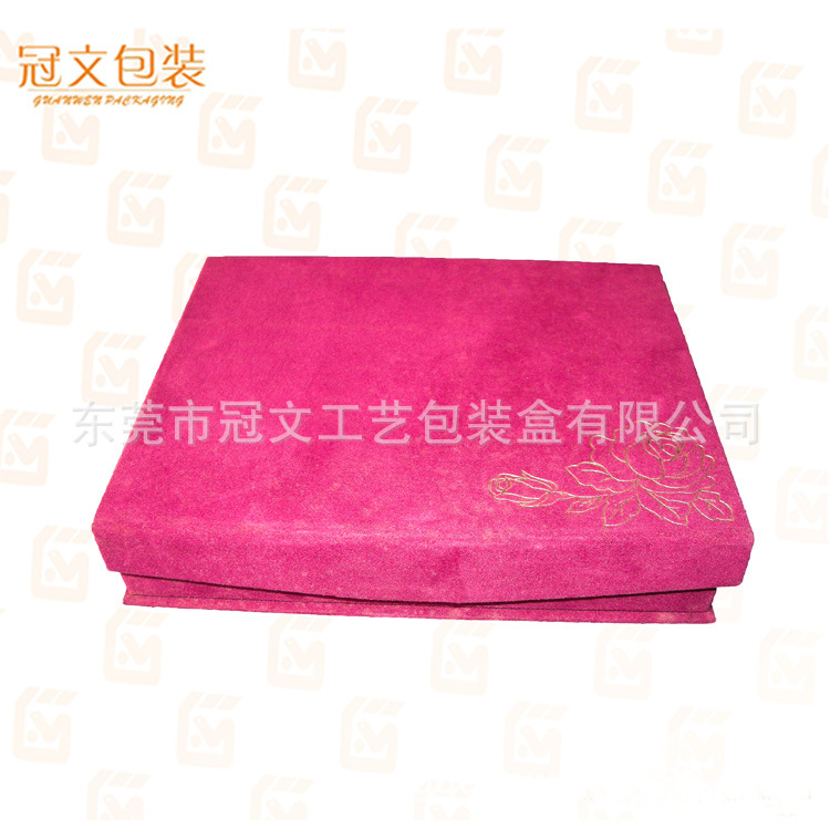 紫红定制自主高档戒指项链耳坠耳环珠宝首饰珍藏包装盒