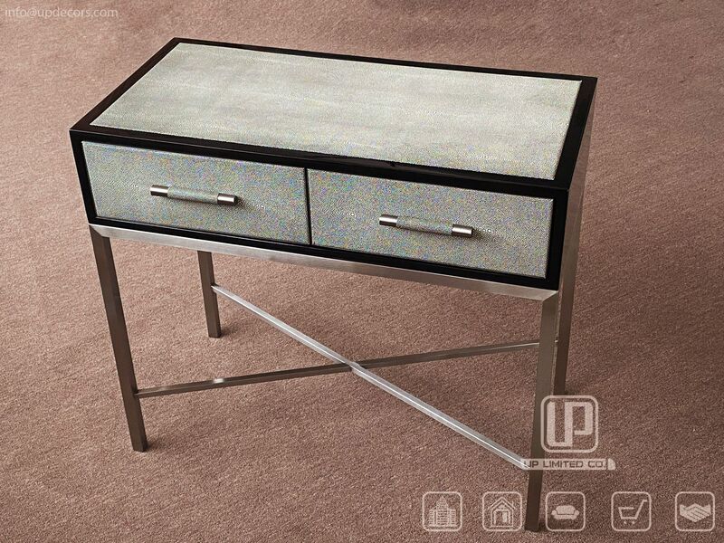 Italian Light Luxury Leather Desk Modern Desk Home Villa Entrance Entrance Table Simple Study Writing Desk