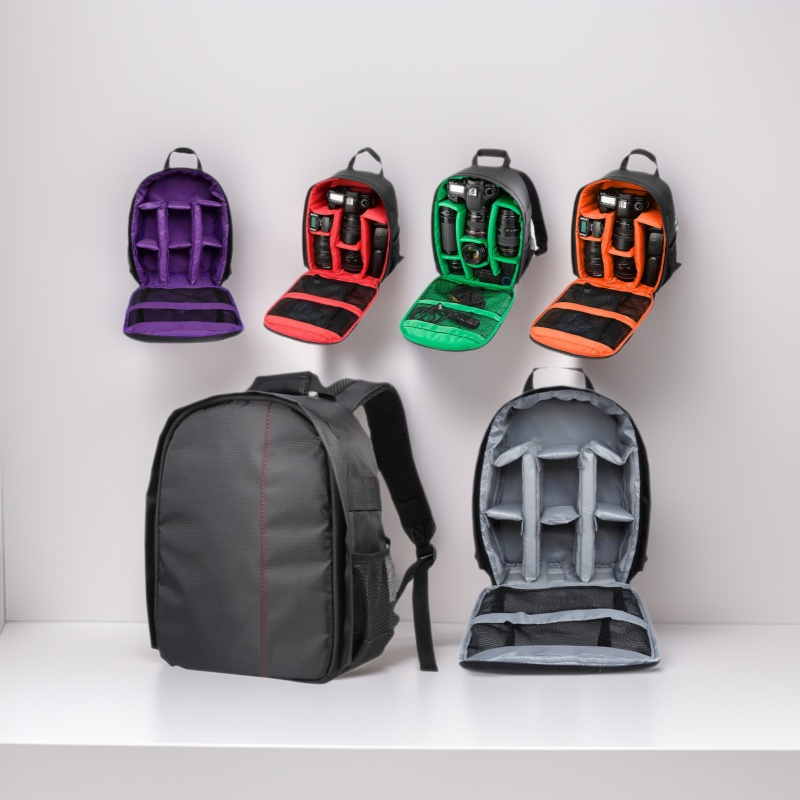 Factory Direct Sales Outdoor Popular Casual Photography Small Camera Bag Waterproof and Wear-Resistant Slr Photography Camera Backpack