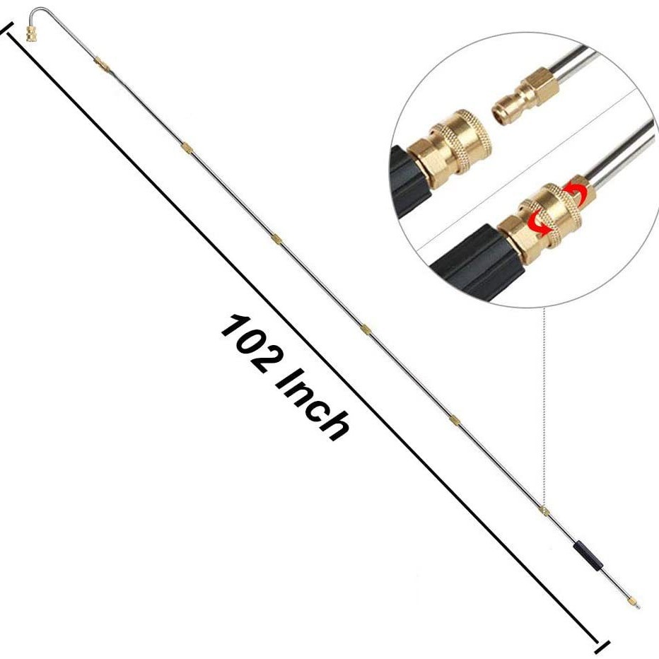 Lavadora de alta presión PISTOLA DE PULVERIZACIÓN lavadora de coches pistola de agua cabeza varilla de extensión aire acondicionado PISTOLA DE PULVERIZACIÓN varilla traje de fábrica al por mayor