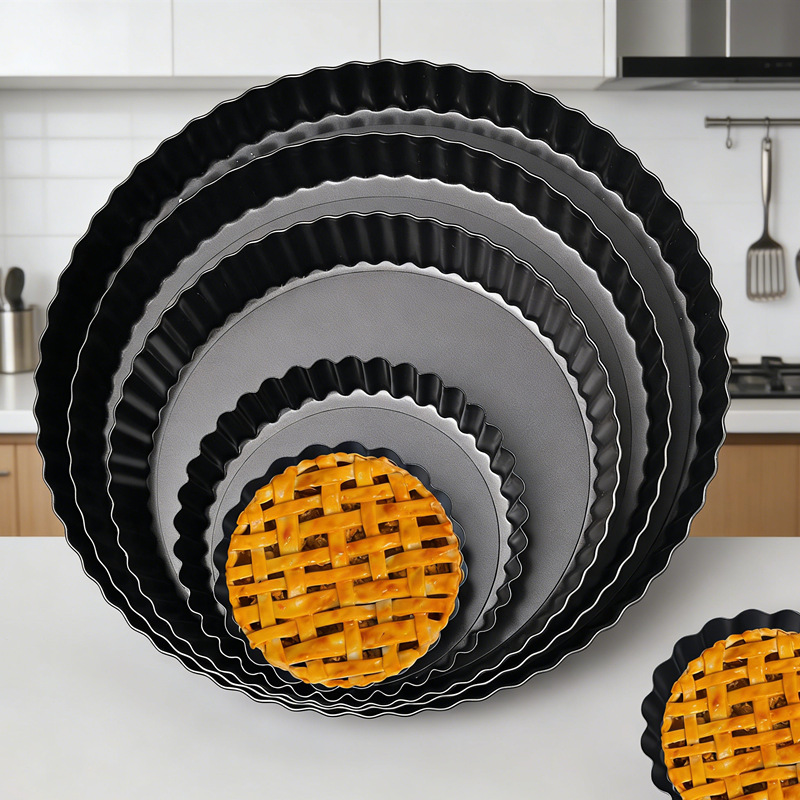 Molde de horneado 6 pulgadas 8 pulgadas 10 pulgadas antiadherente fondo de crisantemo pastel bandeja de pizza bandeja de pizza