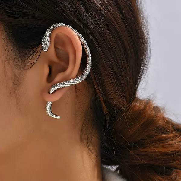 A frigid style niche design snake earrings snake earrings women's wearing ear bone clip ear clip earrings