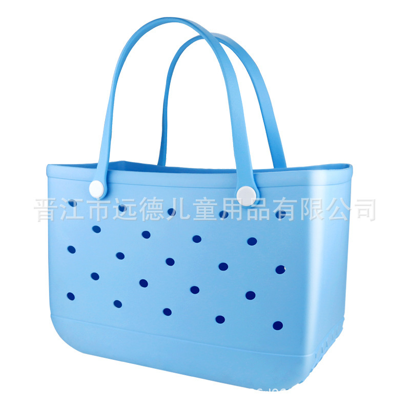 Eva Beach Hole Bag Satchel Waterproof Travel Bag for Women Washable Suitable for Sports Beach Market Swimming Pool