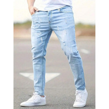 S 74084 Ripped Stretch Skinny Jeans �ƶ���������ţ�п羳
