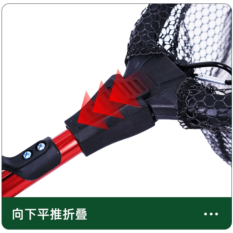 Folding telescopic handheld fishing net, aluminum alloy