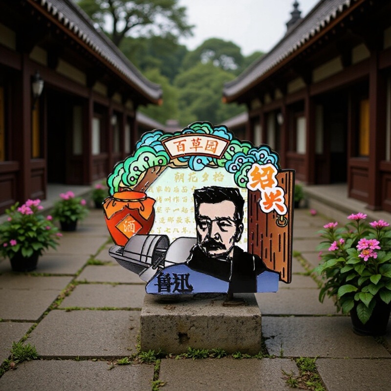 鲁迅文创绍兴中国城市冰箱贴百草园国潮风家居装饰贴旅游纪念礼品|undefined