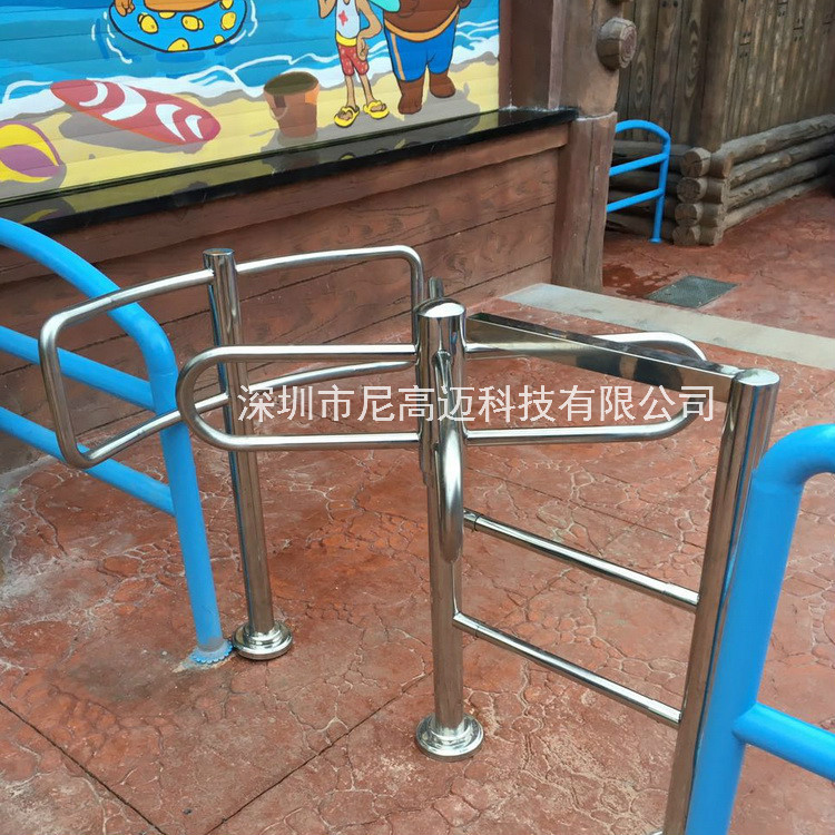 商场车站单向门出入口滚闸 超市进出口半高旋转十字道闸 南阳转门