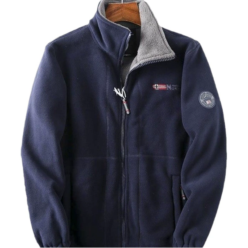 Мужская вельветовая утолщенная куртка в стиле casual, осенне-зимняя коллекция 2023 года, с принтом, свободного кроя, нишевый дизайн.