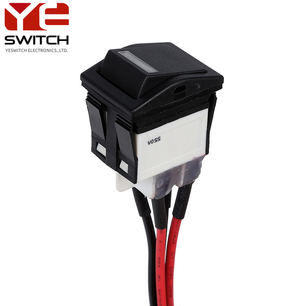 电瓶车翘板开关 游艇开关 双边复位 IP67防水 大电流跷板开关