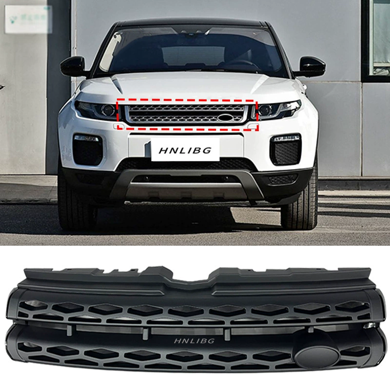 Подходяще для Land Rover Range Rover Evoque 2012 - 2018 (L538) решётка радиатора с черной окантовкой и серой решёткой LR076020