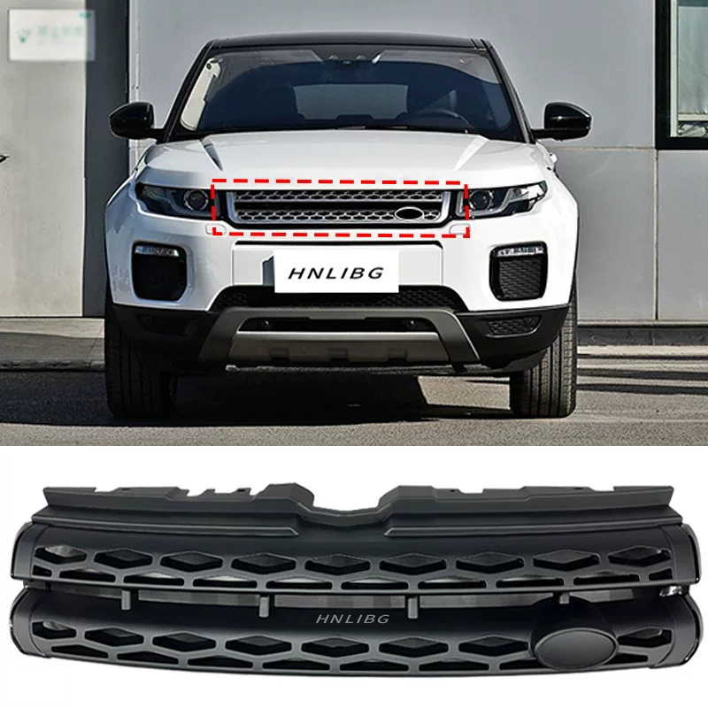 Подходяще для Land Rover Range Rover Evoque 2012 - 2018 (L538) решётка радиатора с черной окантовкой и серой решёткой LR076020
