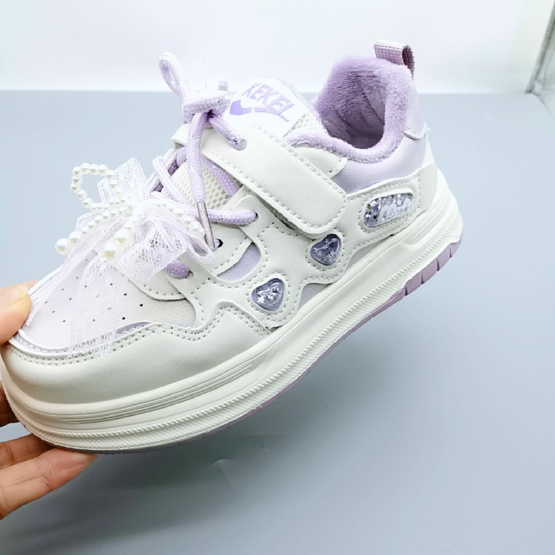 32-37 Yelin princesa de invierno de moda de niñas zapatos de algodón suaves antideslizantes zapatos deportivos ligeros más vello ocio