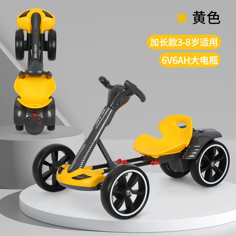 Foldable Electric Kids Kart, 4-Wheel Ride-On, Foldable Seat, Single or Dual Battery & Remote Options