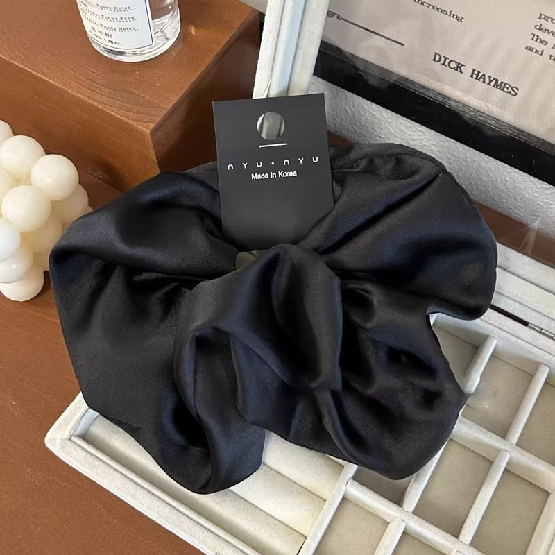 Anillo para el cabello de intestino grueso de gran tamaño coreano, bufanda cuadrada de alta calidad femenina, cuerda para el cabello, banda elástica y duradera, flor de viento perezosa