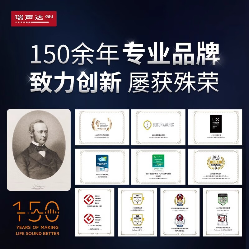 Audífonos daneses Resound Auriculares invisibles inalámbricos para personas mayores